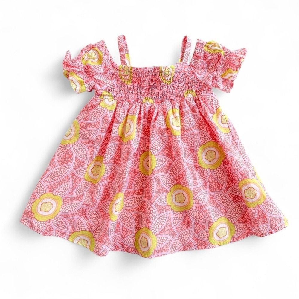 Janie and Jack x Kaavia James Union Wade Dress Girls 12-18 mo Pink Floral Summer